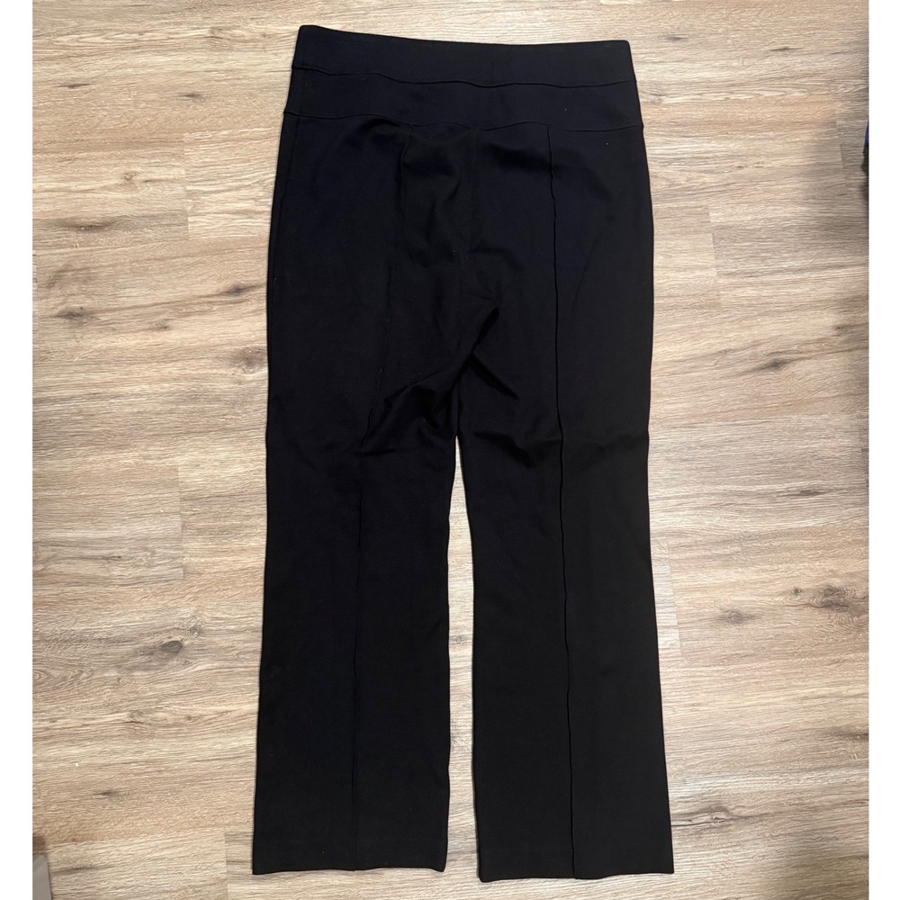 Anne Klein Womens Black Pintuck Ponte Knit Pull On Dress Pants Career Trousers - Picture 2 of 6